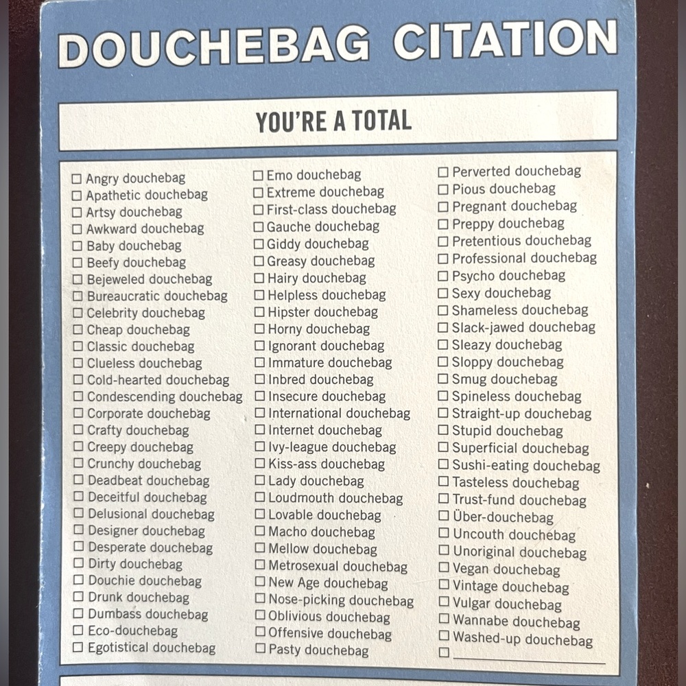 NEW! - D-Bag Citations
